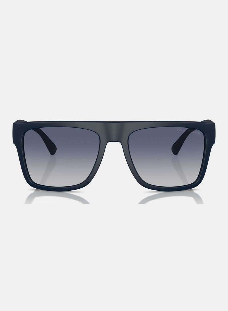 Armani Exchange Full Rim Square Sunglasses 4113S, 55, 8181, 4L - Image 5